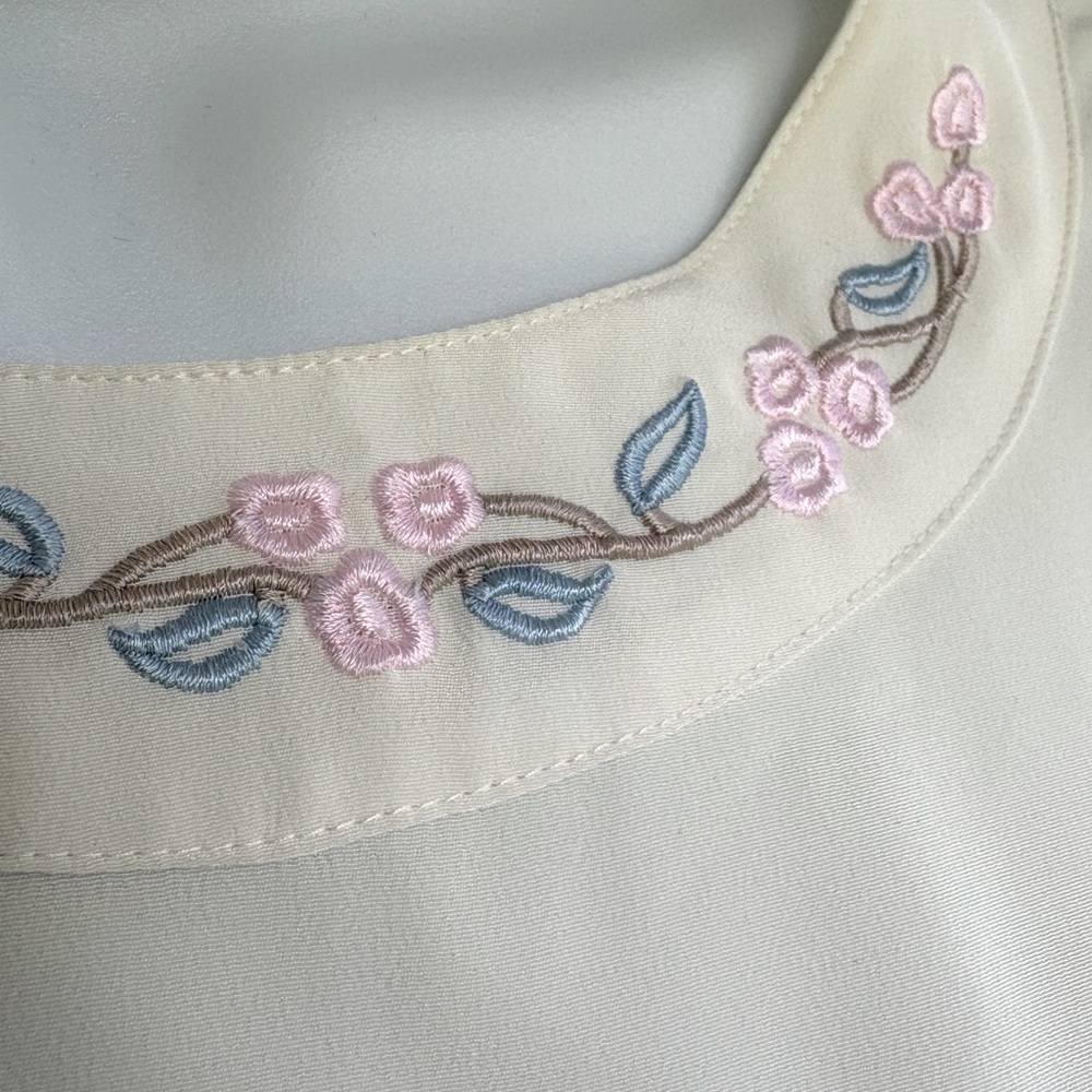 True Vintage 1980s Koret blouse - Floral Collar